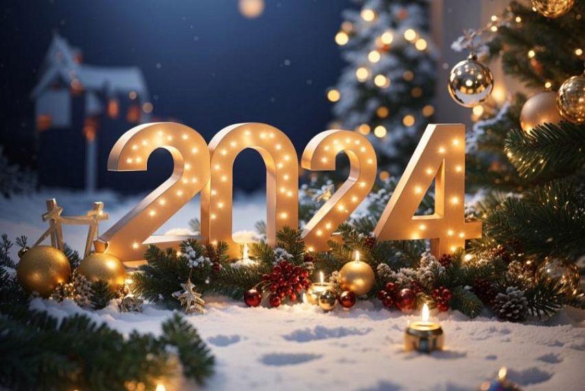 СПбГИПСР поздравляет с наступающим 2024 годом и Рождеством